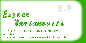 eszter marianovits business card